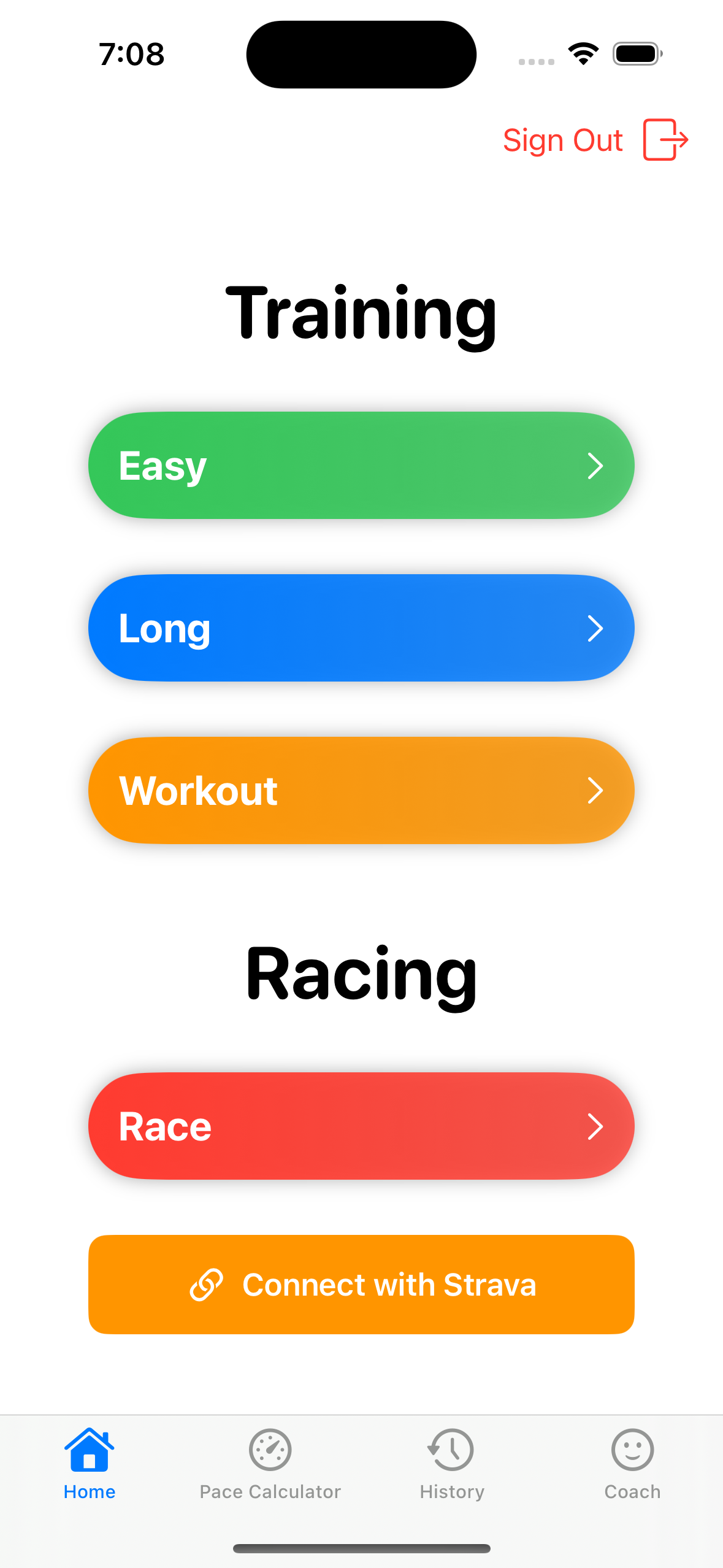 CoachDaniel iOS App Interface