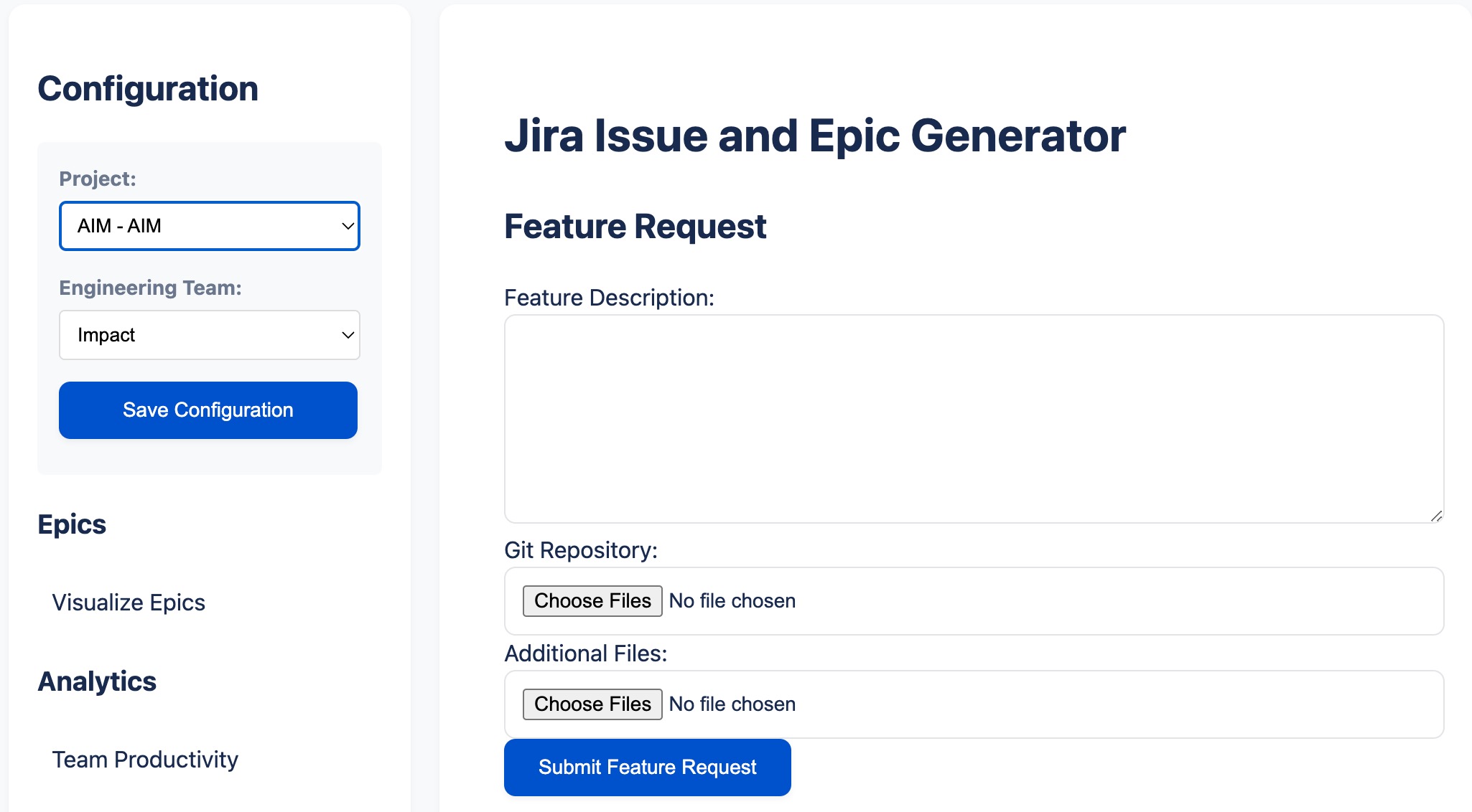 Velocity Project Interface